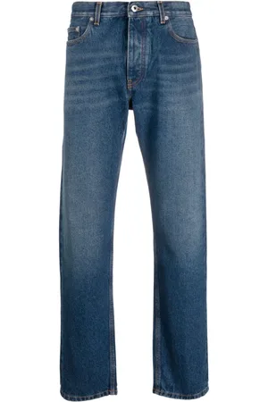 OFF-WHITE Stonewashed straight-leg jeans