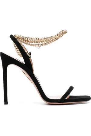 Aquazzura 116mm chain-link suede pumps