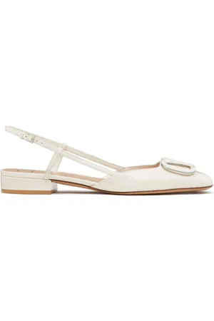 VALENTINO GARAVANI VLogo leather slingback ballerina shoes