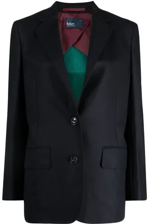 Kolor Knitted-back single-breasted blazer