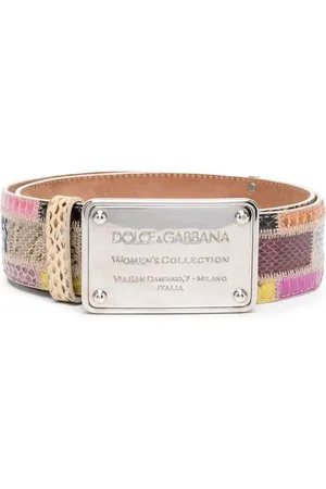 Dolce & Gabbana 2000s logo-engraved patchwork belt