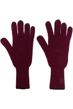 Barrie Intarsia-knit cashmere gloves