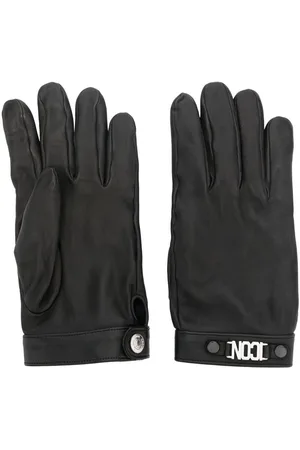 Dsquared2 Logo-plaque leather gloves