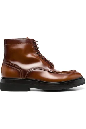 santoni Lace-up leather boots