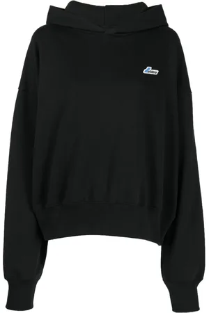 We11 Done Logo Embroidered Wappen cotton hoodie