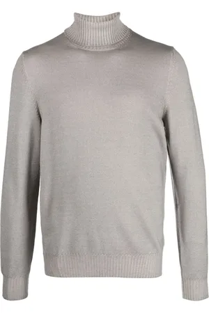 BARBA Ribbed-trim roll-neck jumper