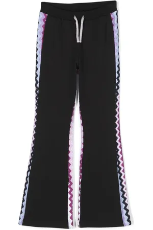Missoni Zig Zag-print flared cotton trousers