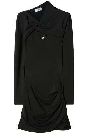 OFF-WHITE Off Stamp twist-detail minidress
