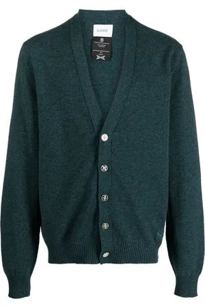Barrie B Label logo-embroidered cashmere cardigan
