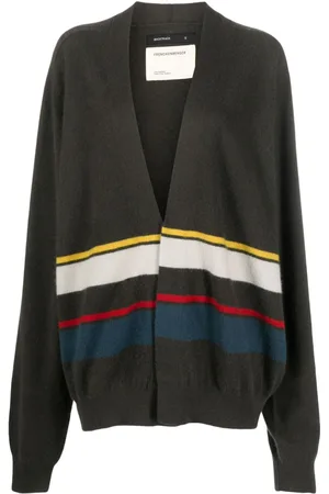Frenckenberger Stripe-pattern cashmere cardigan