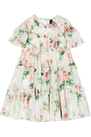 Needle & Thread Floral-print flared dress