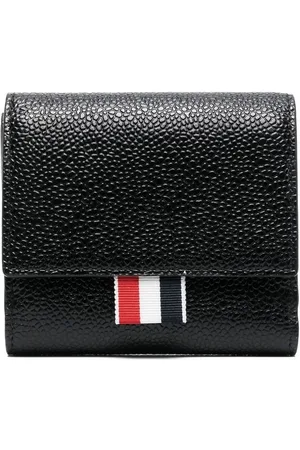 Thom Browne RWB Stripe pebbled leather wallet