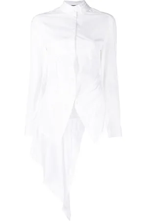 ISABEL BENENATO Long-sleeve asymmetric shirt