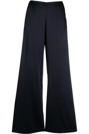 FORTE FORTE Satin-finish wide-leg trousers
