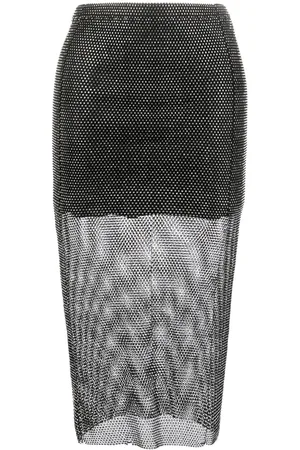 SANTA BRANDS Rhinestone-embellished mesh skirt