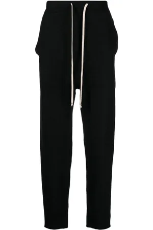 Rick Owens Drawstring-waist cashmere trousers