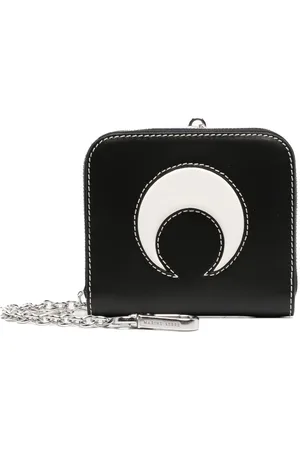 Marine Serre Moon-patch leather chain wallet