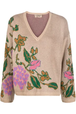Twin-Set Floral intarsia-knit jumper