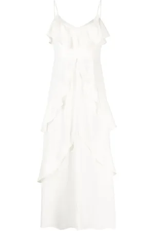 Twin-Set Ruffled maxi slip dress