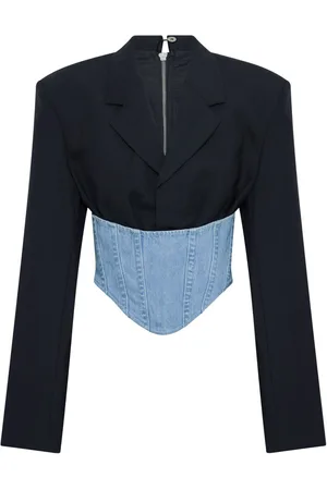 DION LEE Cropped corset-style blazer