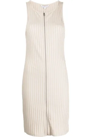 Calvin Klein Zip-up ribbed dress