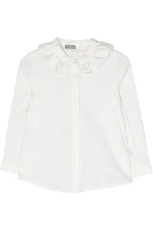 Il gufo Ruched-neck buttoned shirt