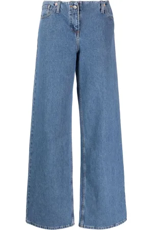 MAGDA BUTRYM Logo-patch wide-leg jeans