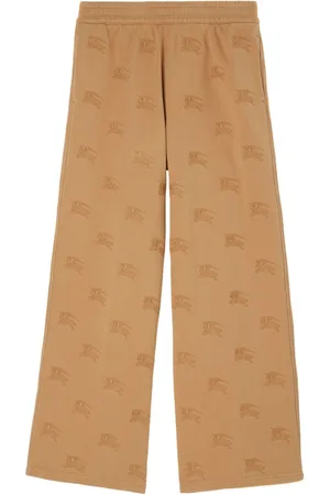 Burberry EKD-embroidered cotton track pants