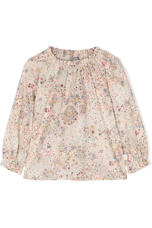 Il gufo Graphic-print cotton blouse