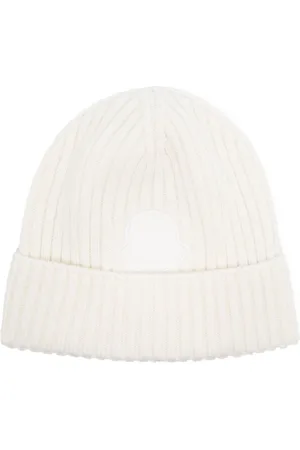 Moncler Logo-patch ribbed-knit beanie