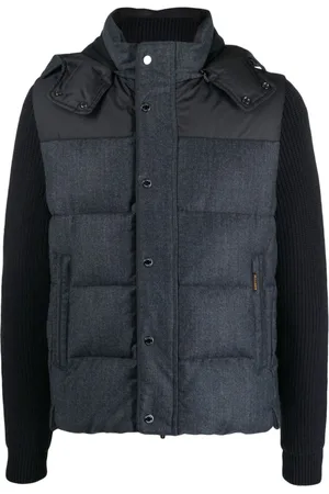 MOORER Detachable-sleeve padded jacket