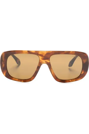 Giorgio Armani Logo-engraved oversize-frame sunglasses