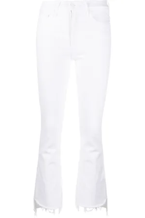 Mother The Insider frayed cropped jeans