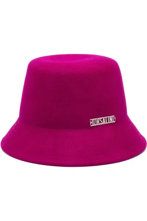 Borsalino Logo-plaque felted bucket hat