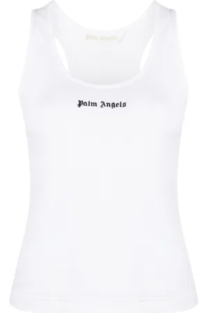 Palm Angels Logo-print ribbed tank top