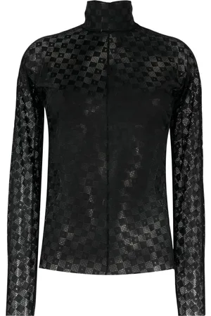 FORTE FORTE Lace-detail long-sleeved top