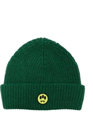 BARROW Logo-patch knitted beanie