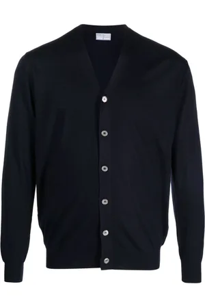 FEDELI V-neck virgin-wool cardigan