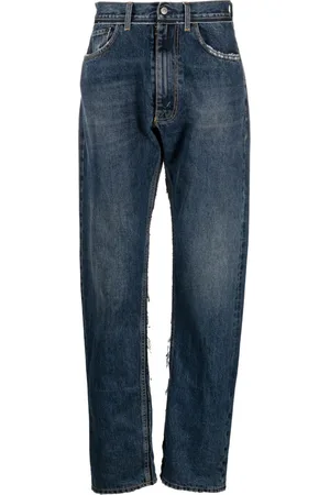 Maison Margiela X Pendleton yoke-detail tapered jeans