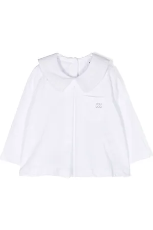 DOUUOD KIDS Peter pan-collar cotton blouse
