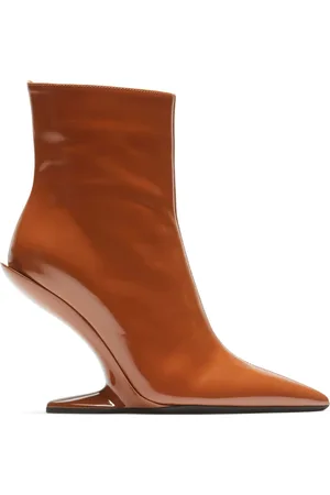 Nº21 Patent-finish leather ankle boots