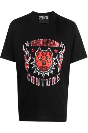 VERSACE Sequin-embellished logo T-shirt