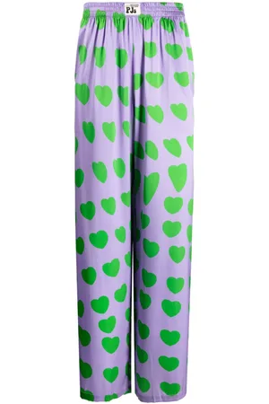 Natasha Zinko Heart-print flared-trousers