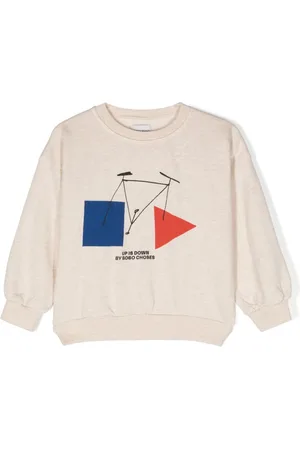Bobo Choses Crazy Bicy-print jersey-texture sweatshirt