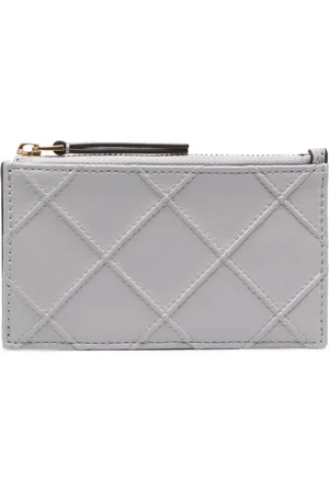 Tory Burch Diamond-quilted leather wallet