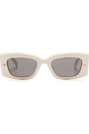Alexander McQueen Spike Studs rectangle-frame glasses