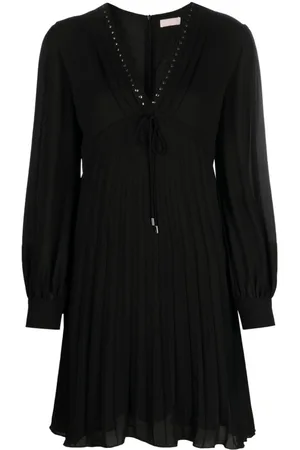 Liu Jo Stud-embellished pleated midi dress