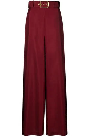 ZIMMERMANN Belted silk wide-leg trousers