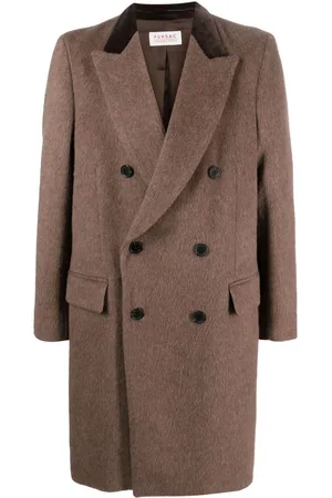Fursac Double-breasted brushed coat