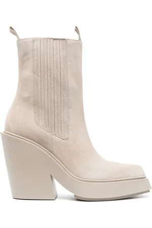 vic matiè 120mm pointed-toe suede boots